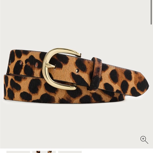 J. Crew Calf Hair Leopard Belt with Gold Buckle - Picture 8 of 8